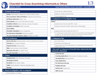 Cheat Sheet #13: Cross-Examining Informants 2023